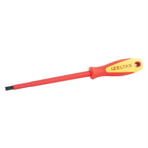 [54582] İzeltaş 4140174100 İzoleli Elektrikçi Düz Uçlu Tornavida 1000V 4×100 mm