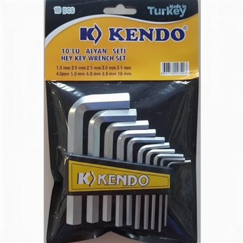 [14095] Eltos Edoni Allen Anahtar Seti 10 Parça Poşetli KAS900