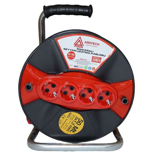 [27422] Arstech ARS31550 Seyyar Makara Kablo 3x1.5 mm 50 Metre