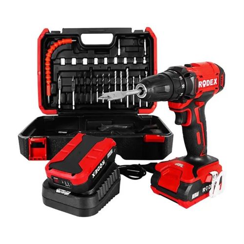 [29089] Rodex RDX3375A Akülü Matkap Li-ion Akü 2 Vites 21V 2.0Ah 28 Parça Set